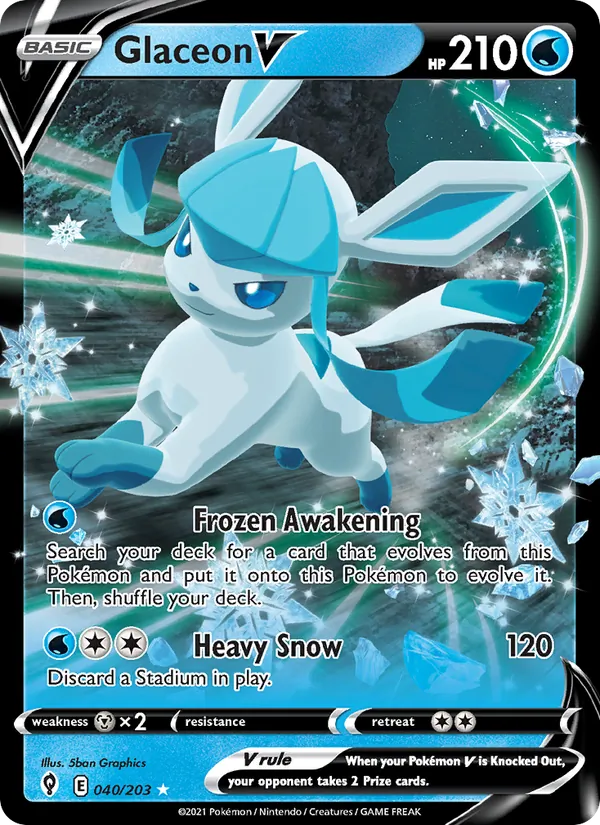 Glaceon V Pokémon card