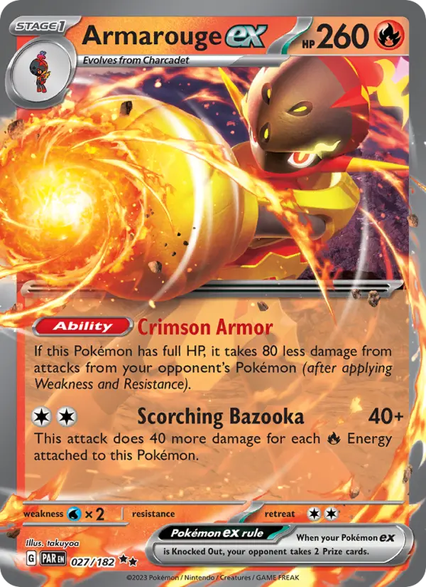 Armarouge ex Pokémon card