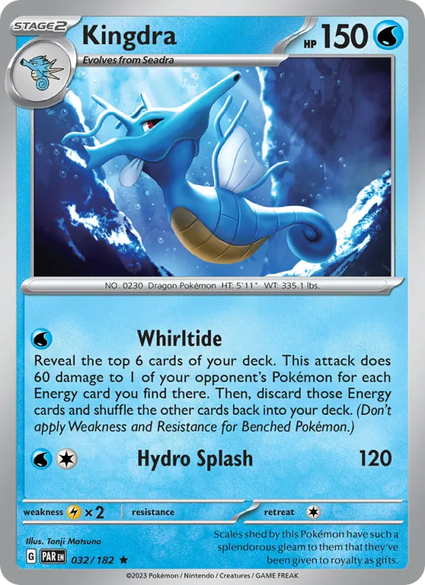 Kingdra Pokémon card