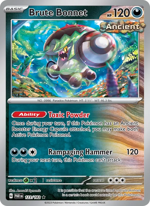 Brute Bonnet Pokémon card
