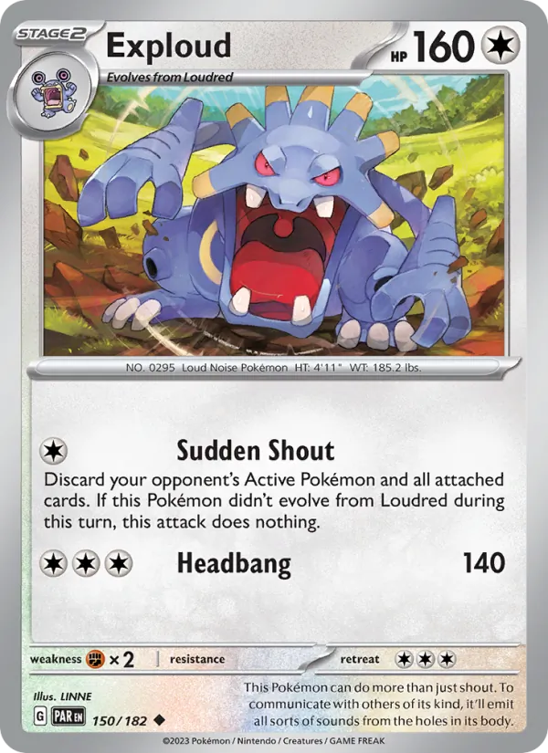 Exploud Pokémon card