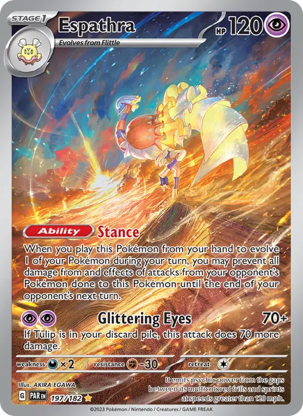 Espathra Pokémon card