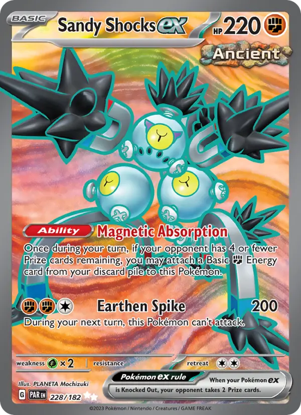 Sandy Shocks ex Pokémon card