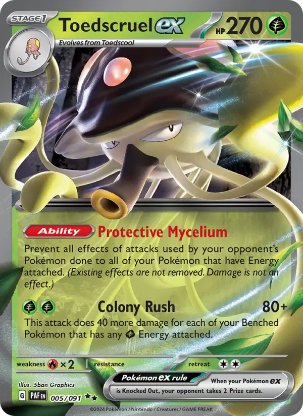Toedscruel ex Pokémon card