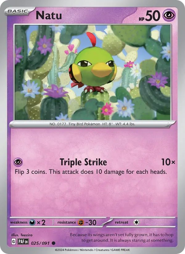 Natu Pokémon card