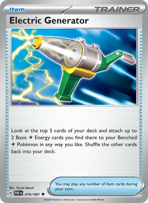 Electric Generator Pokémon card