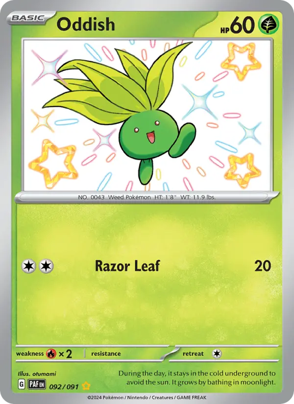 Oddish Pokémon card