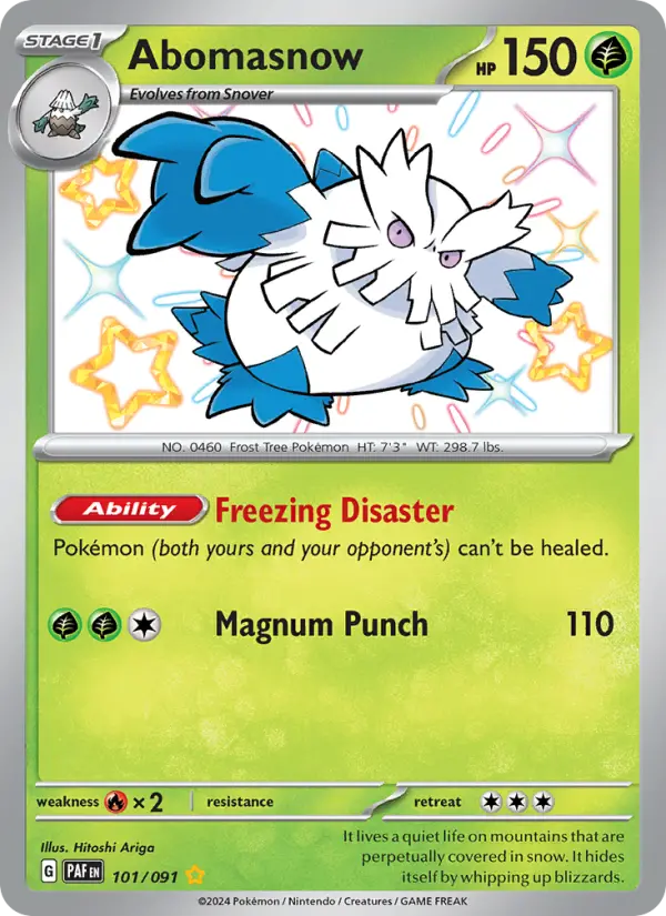 Abomasnow Pokémon card