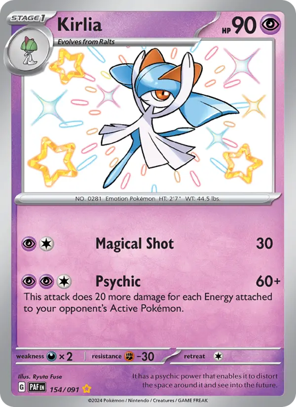 Kirlia Pokémon card