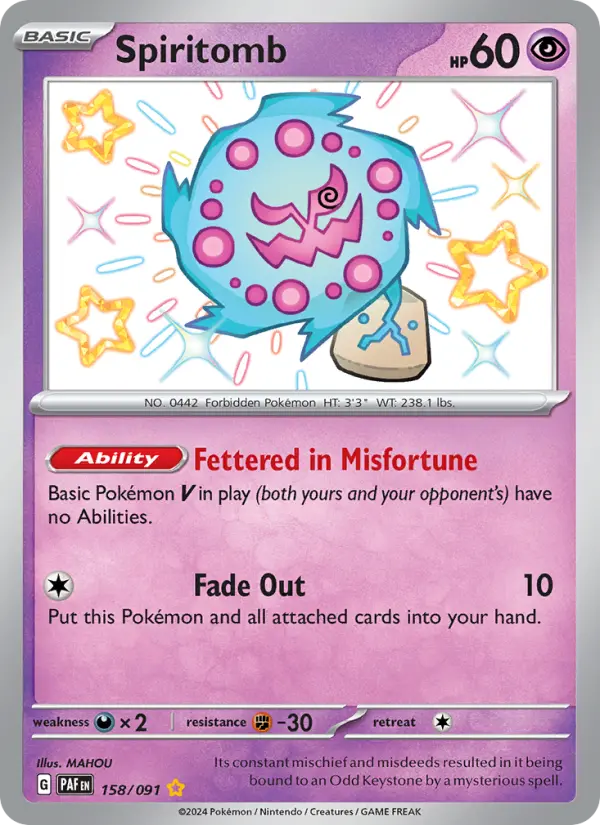 Spiritomb Pokémon card