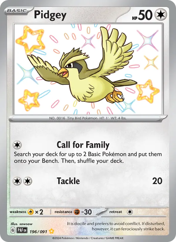 Pidgey Pokémon card