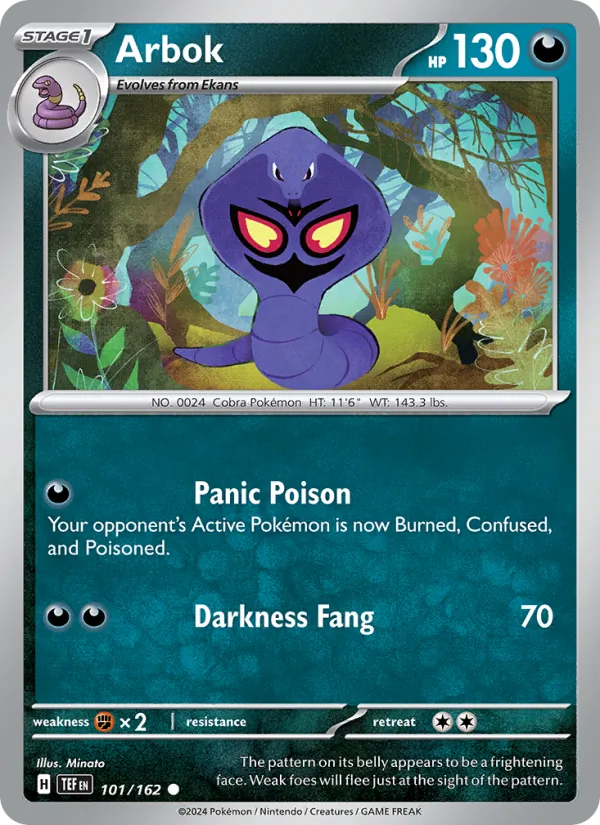 Arbok Pokémon card