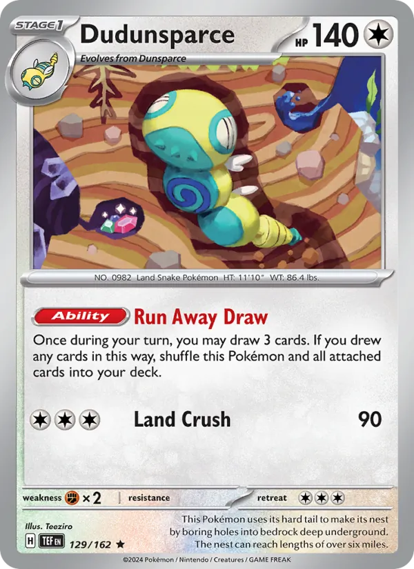 Dudunsparce Pokémon card