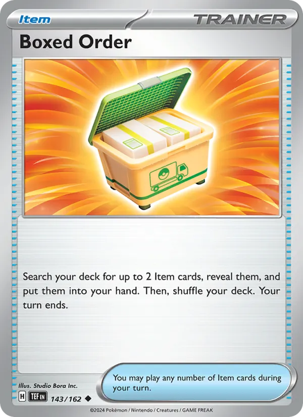 Boxed Order card