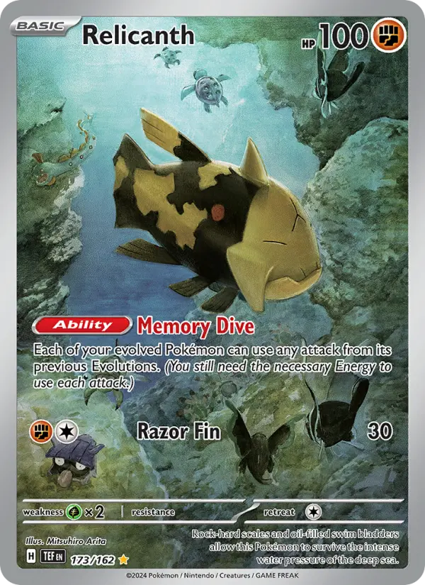 Relicanth Pokémon card