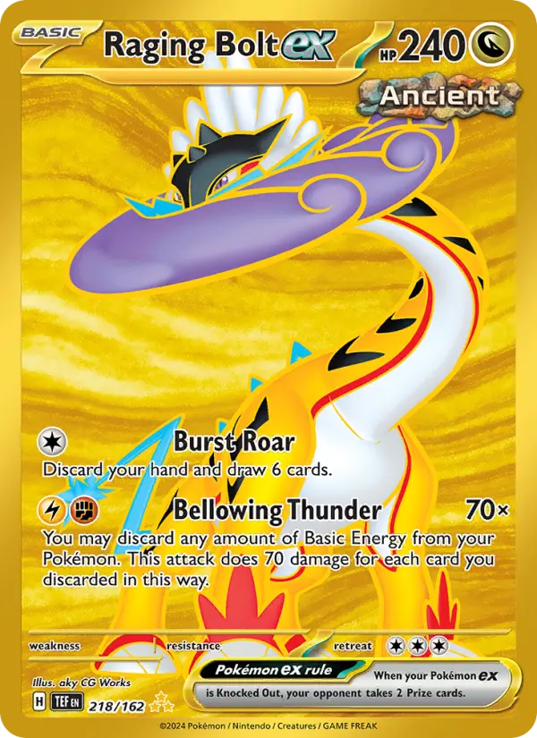 Raging Bolt ex Pokémon card