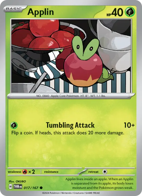 Applin Pokémon card