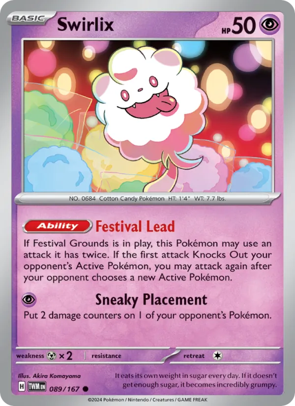 Swirlix Pokémon card