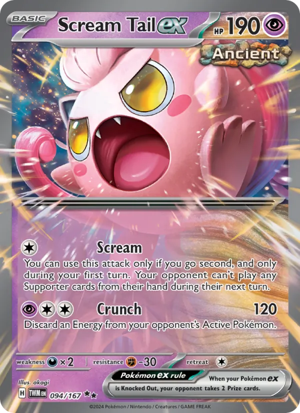 Scream Tail ex Pokémon card