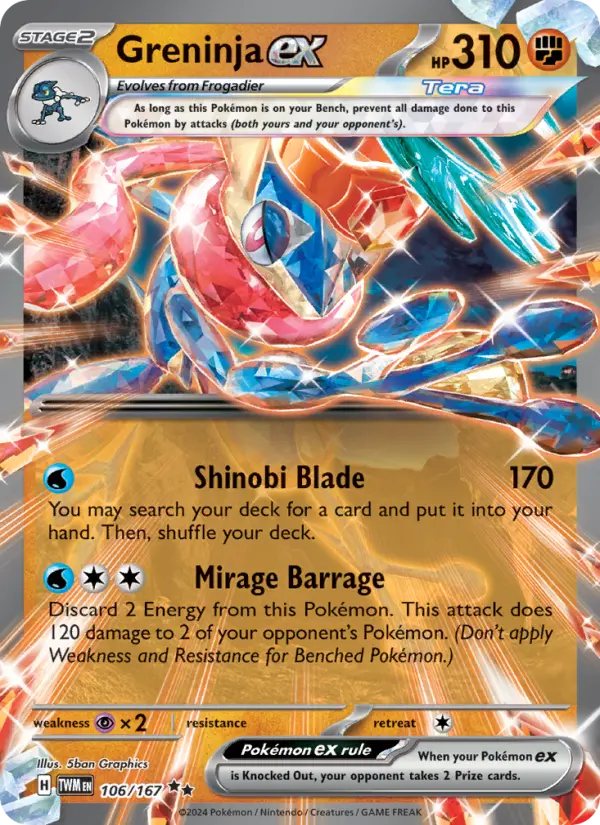 Greninja ex Pokémon card