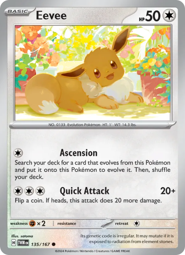 Eevee Pokémon card