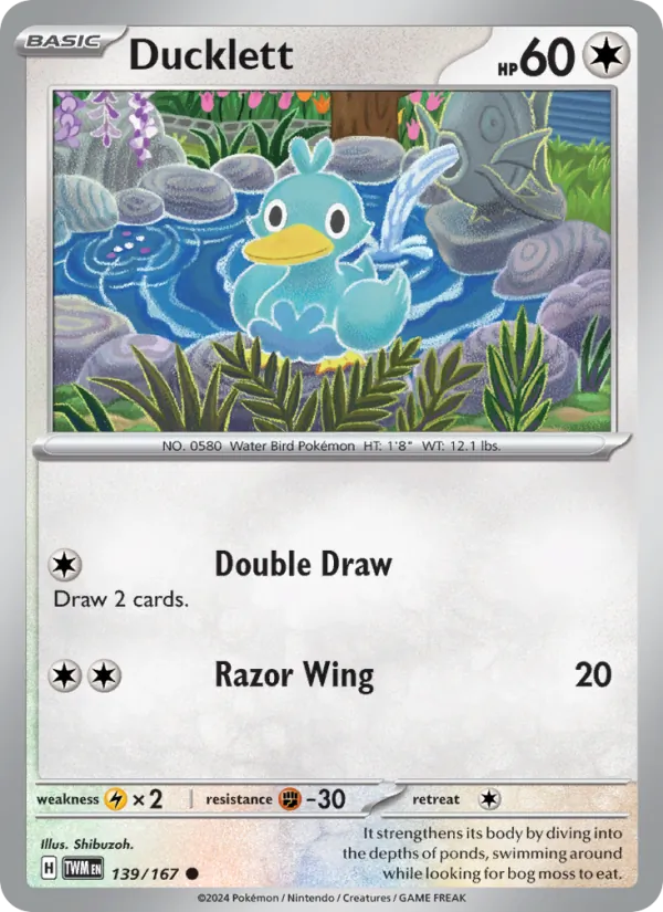 Ducklett Pokémon card