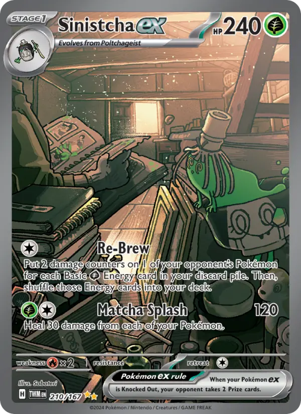 Sinistcha ex Pokémon card