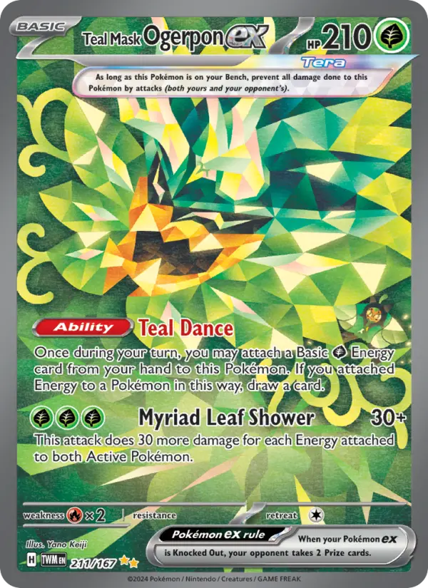 Teal Mask Ogerpon ex Pokémon card