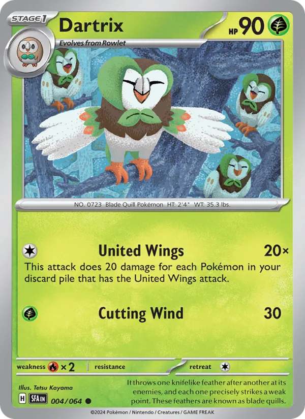 Dartrix Pokémon card