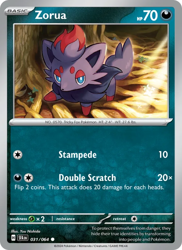 Zorua Pokémon card