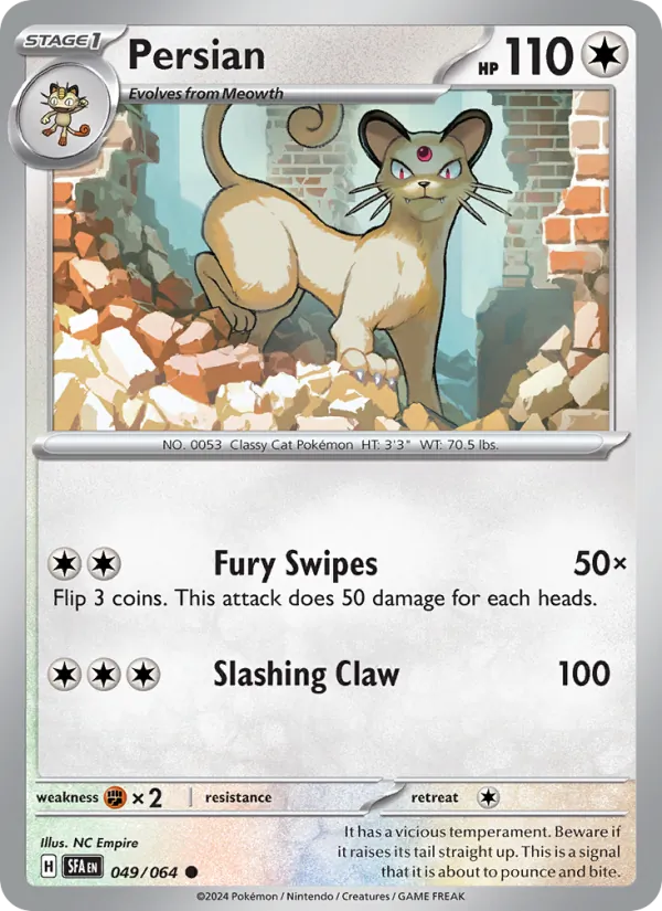 Persian Pokémon card