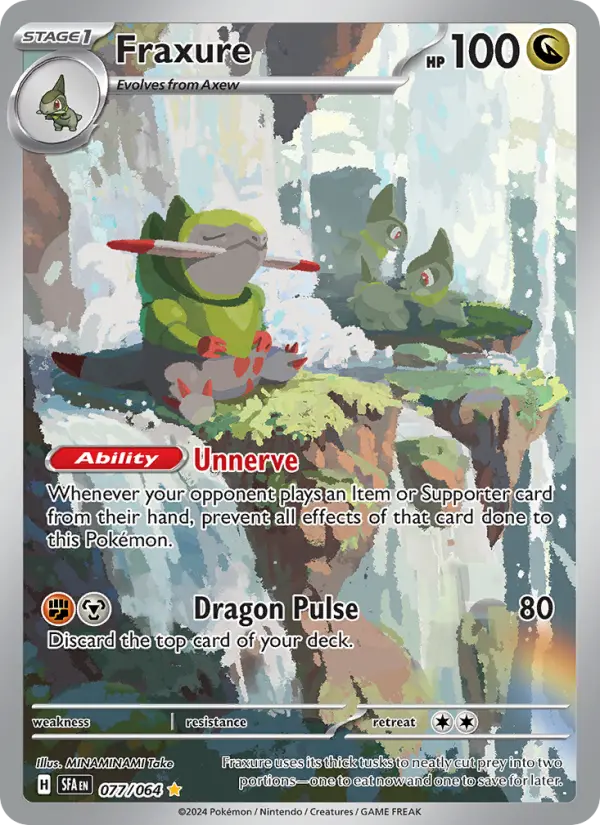 Fraxure Pokémon card