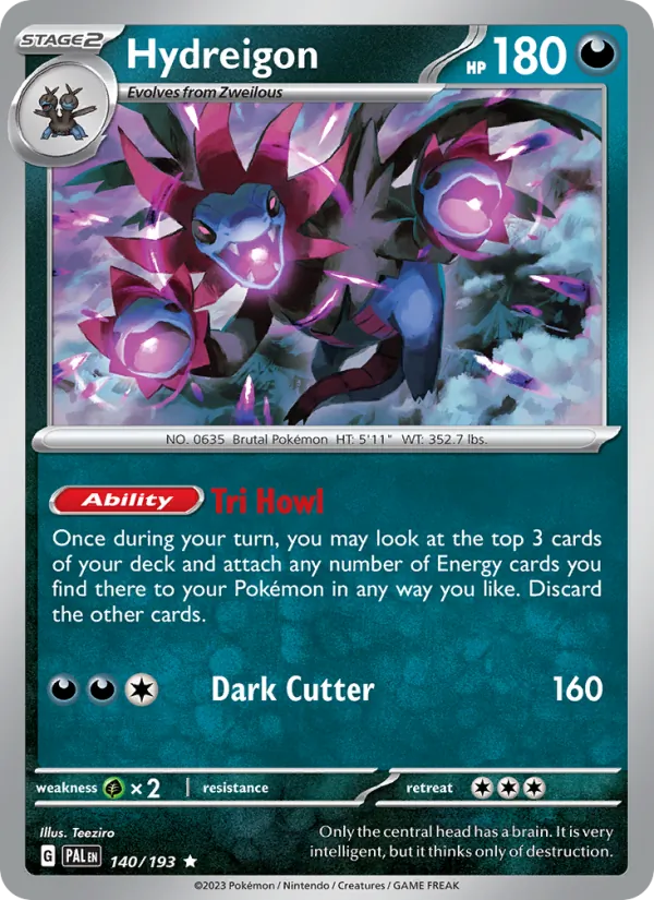 Hydreigon Pokémon card