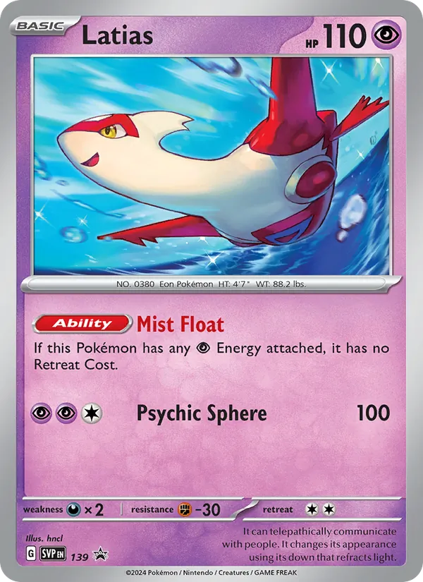 Latias Pokémon card