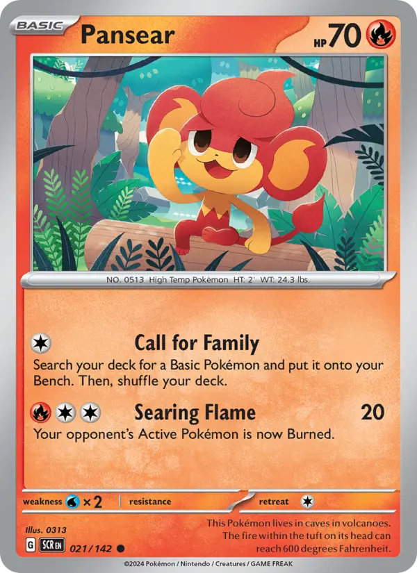 Pansear Pokémon card