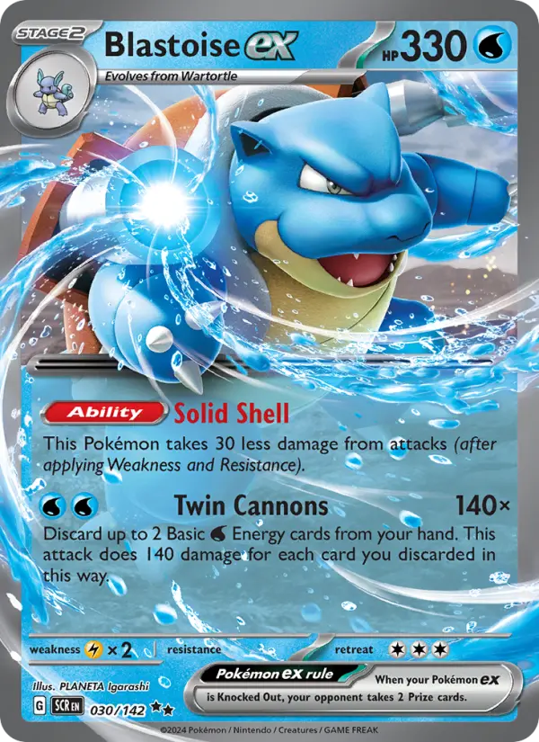 Blastoise ex Pokémon card