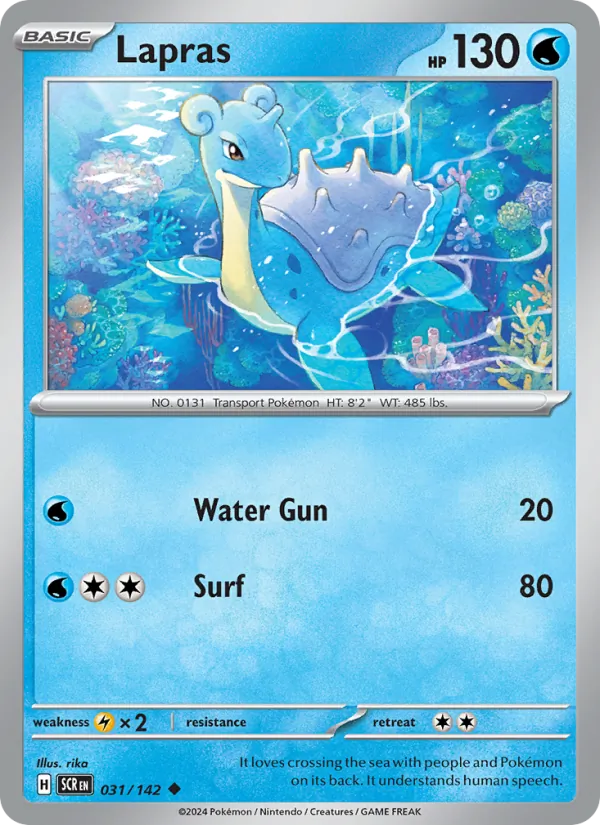 Lapras Pokémon card