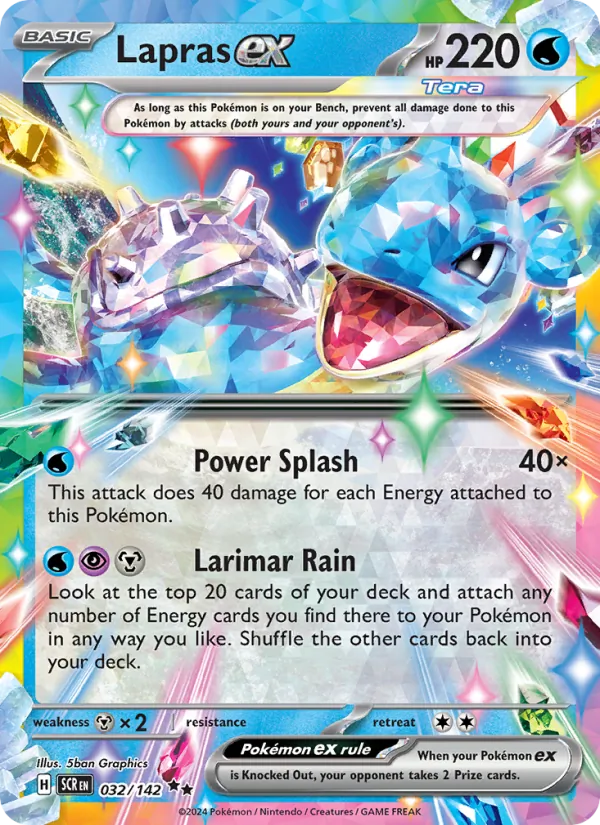 Lapras ex Pokémon card