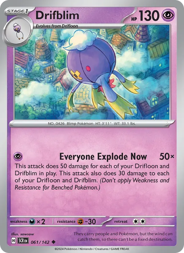 Drifblim Pokémon card