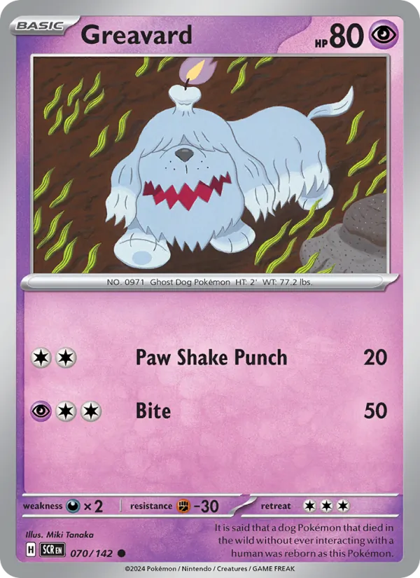 Greavard Pokémon card