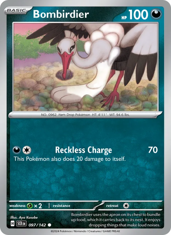 Bombirdier Pokémon card