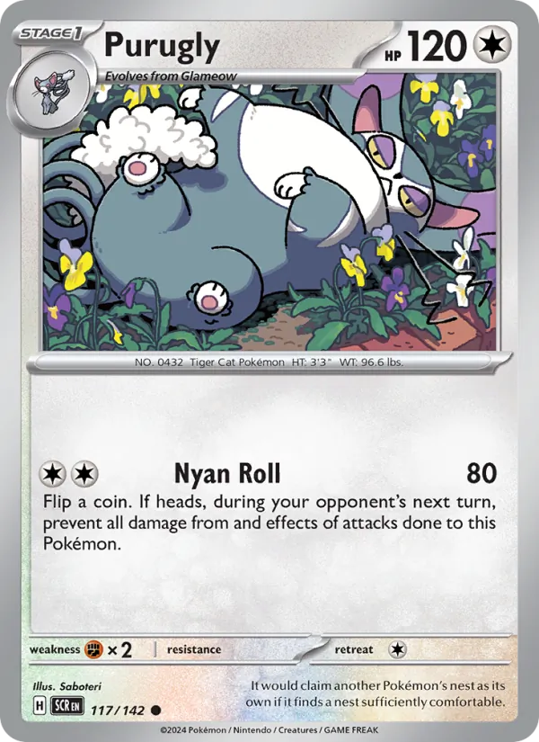 Purugly Pokémon card