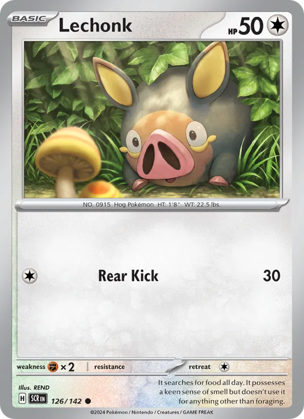 Lechonk Pokémon card
