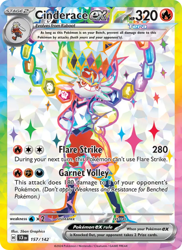 Cinderace ex Pokémon card