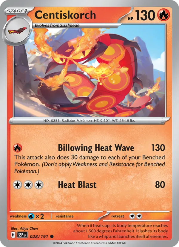 Centiskorch Pokémon card