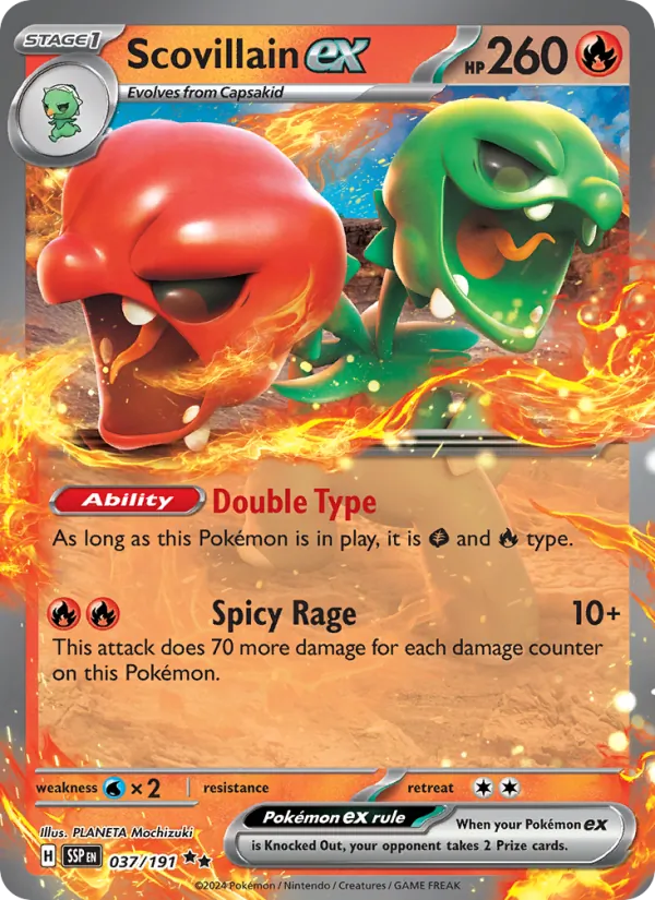 Scovillain ex Pokémon card