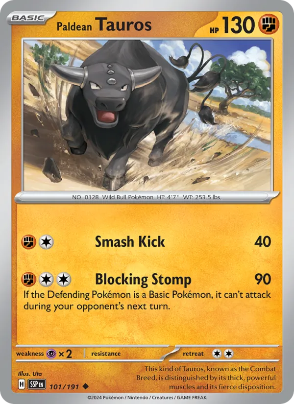 Paldean Tauros card
