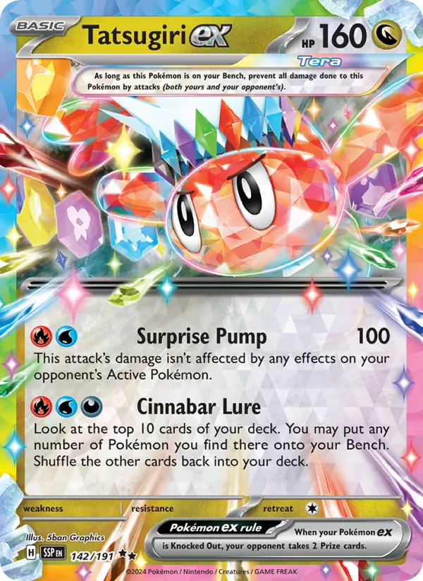 Tatsugiri ex Pokémon card