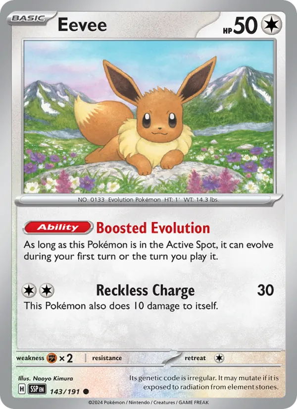 Eevee Pokémon card