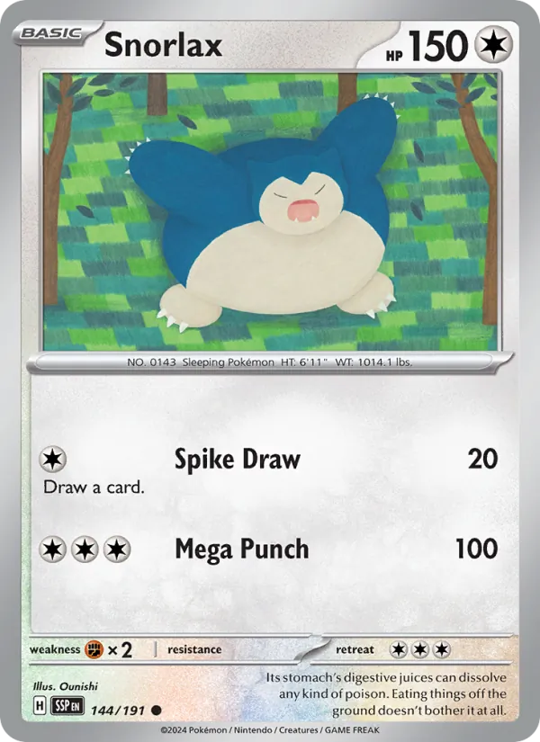Snorlax Pokémon card